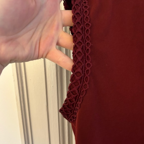 Express size medium burgundy red shirt - Picture 8 of 9